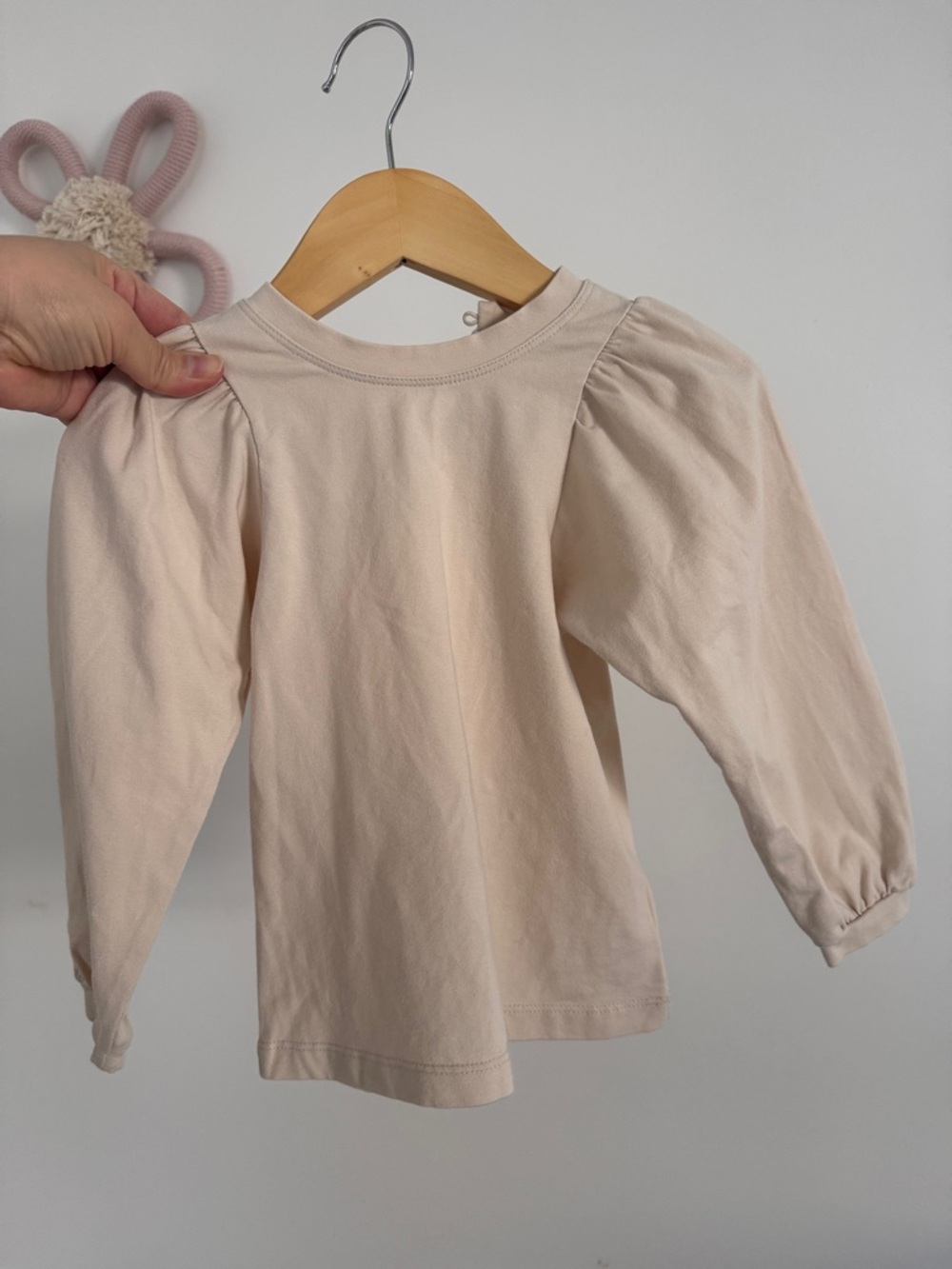 Jamie Kay Pima Cotton Nylah Top - Cream Puff Long-Sleeve Kids Shirt